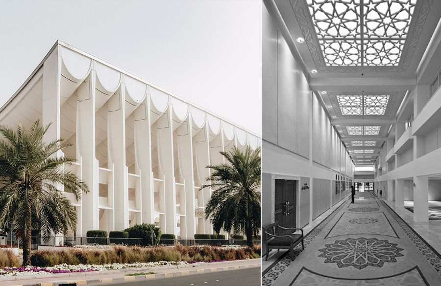 Kuwait National Assembly Building by Jørn Utzon: Architecture inspired from Bazaars